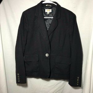 Tablots Black Blazer Button Up and Button on Sleev